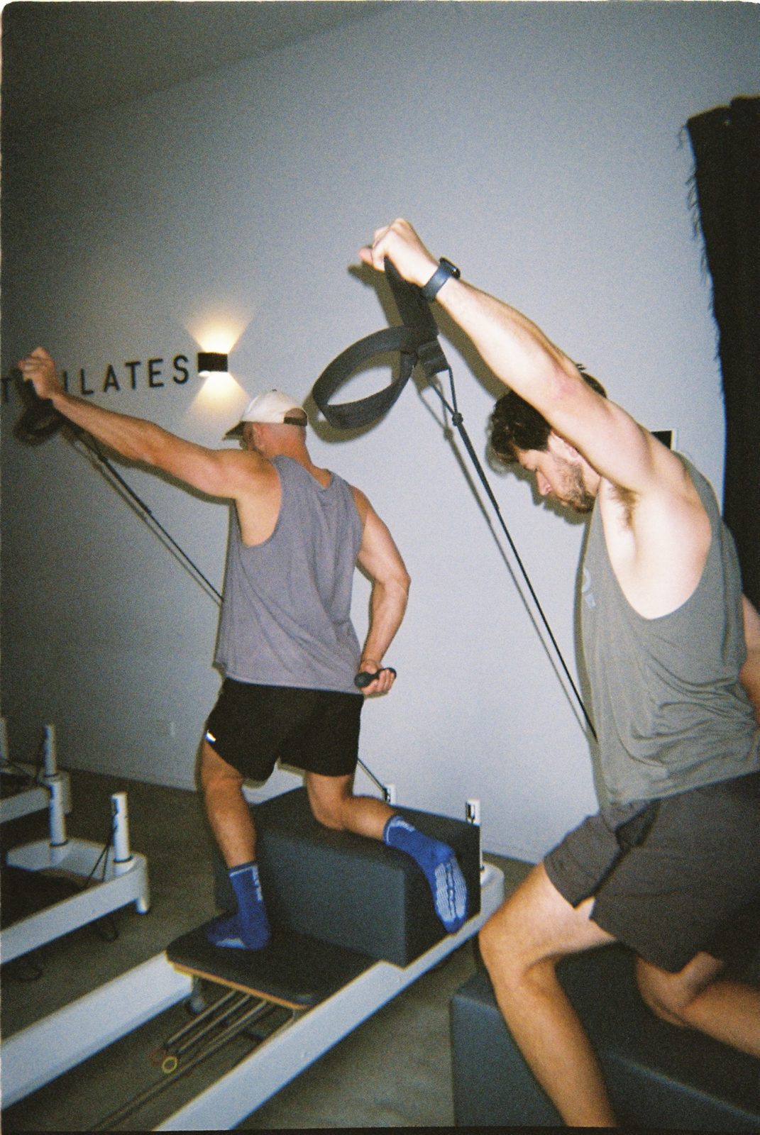 Two Street members training hard on the reformers